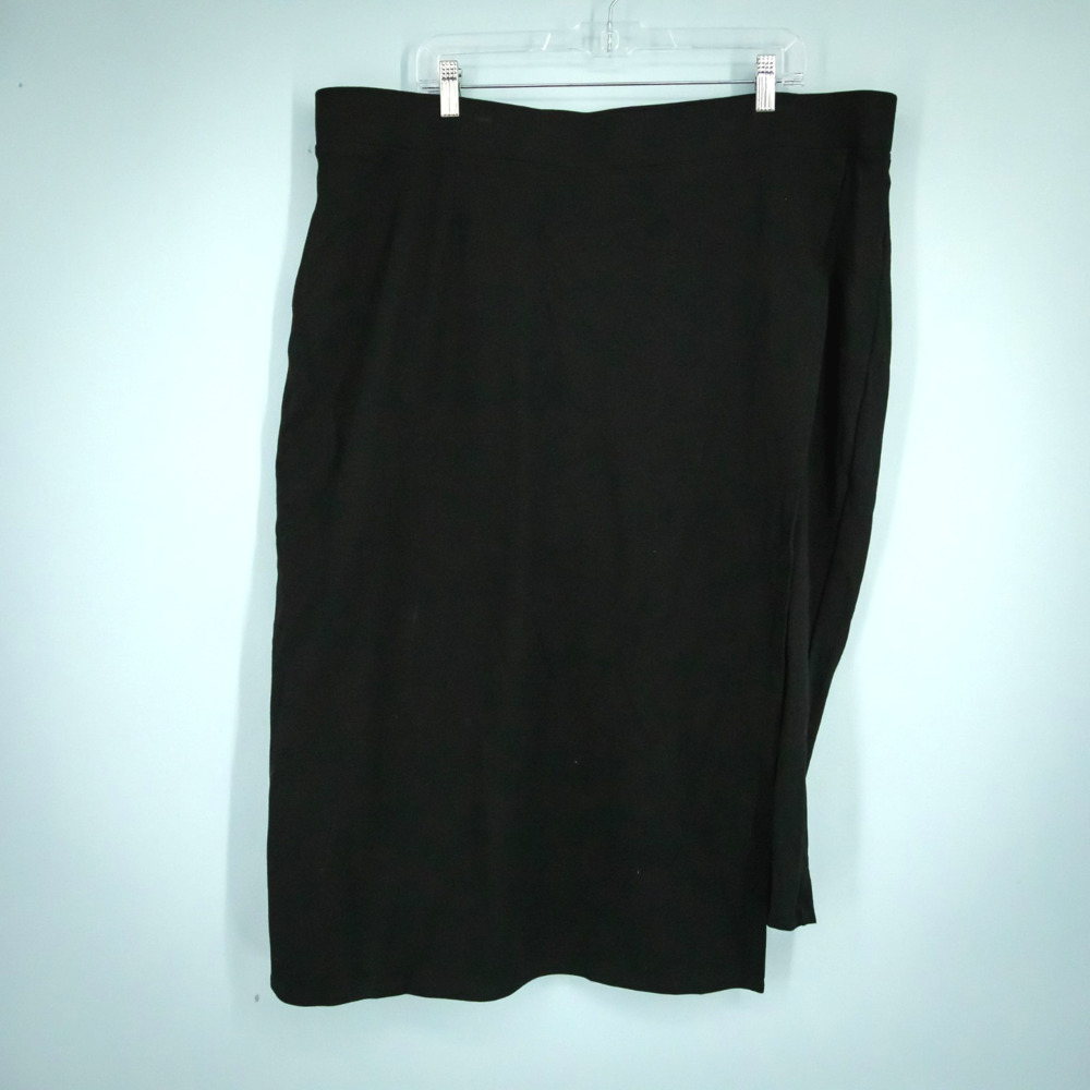 Betabrand Plus Size 2X Black Sassiest Yoga Crop Capri Knit Dress Skirt Pant